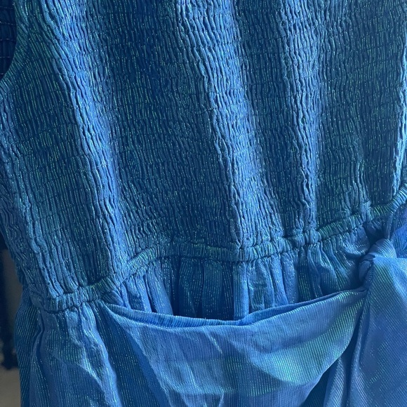 NWT Sundress x Revolve Zuri Calvi Ocean
Blue Metallic Shimmer Dress XS/S - Picture 6 of 13